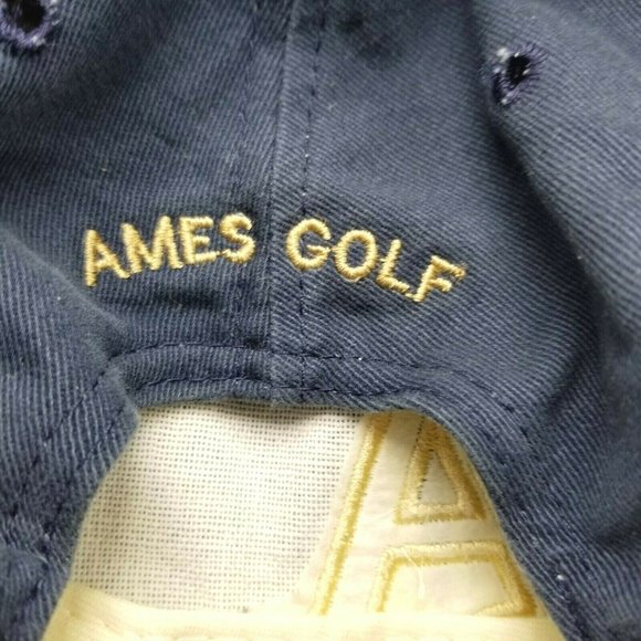Ames Golf Iowa Sports Hat Cap Navy Blue Strapback - Picture 5 of 7